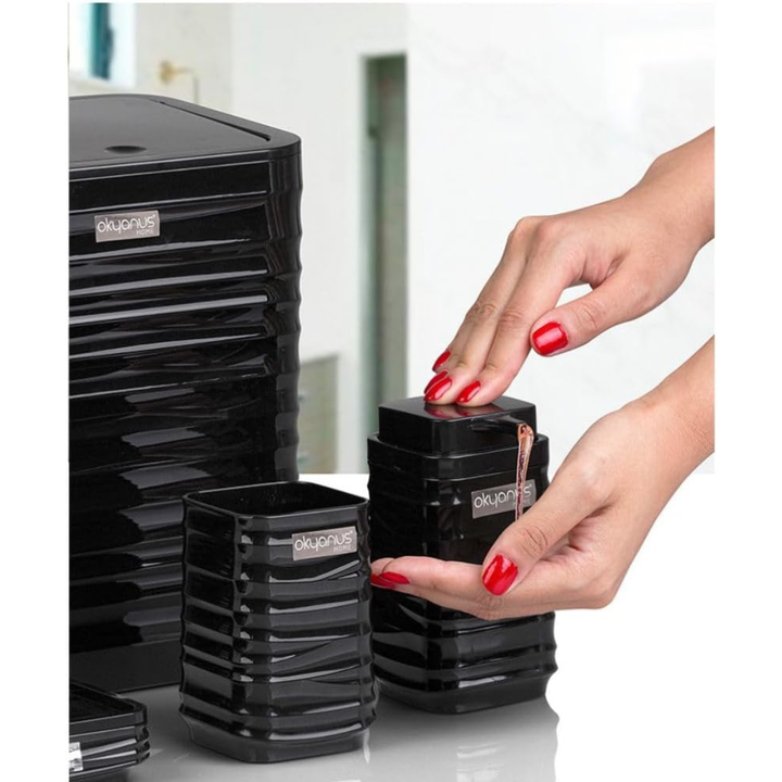 Bathroom Accessories Set 5-Piece – Plastic Frame