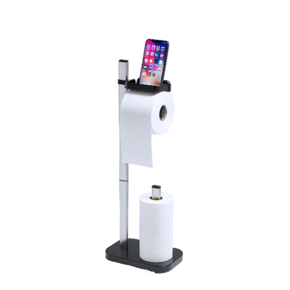 Toilet Roll Holder with Shelf for Mobile