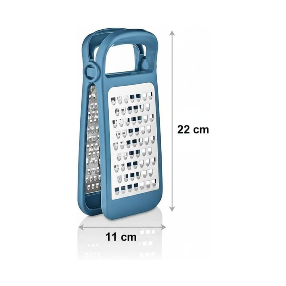 مبشرة جبن وخضراوات قابلة للطي - ستانلس ستيل، مانعة للانزلاق، ثنائية الجوانب