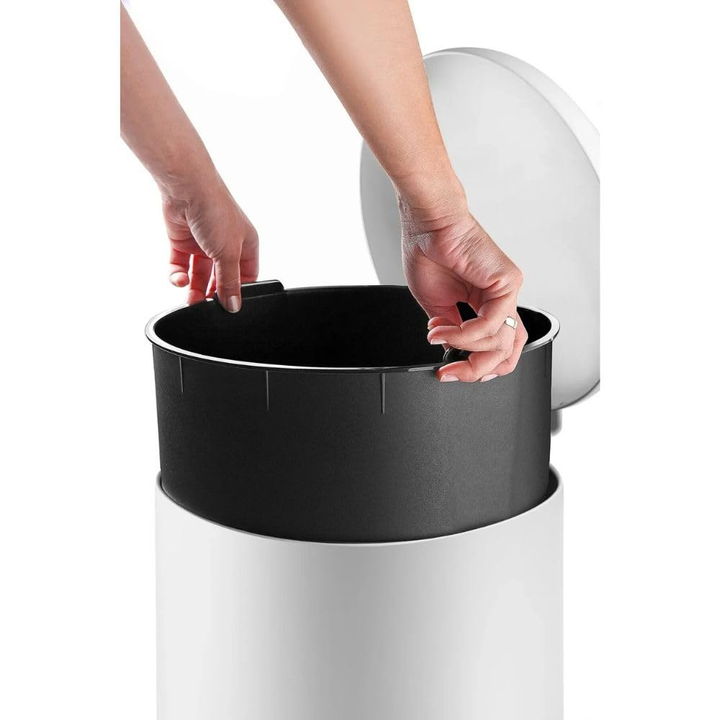 Stainless Steel Pedal Waste Bin – Soft-Close Dome Lid, 30 Liter