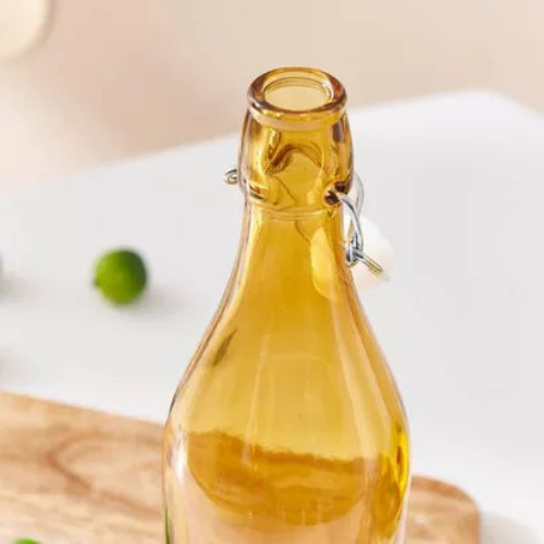 Airtight opaque glass water bottle,1 LITER