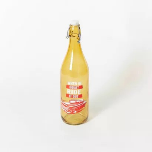 Airtight opaque glass water bottle,1 LITER