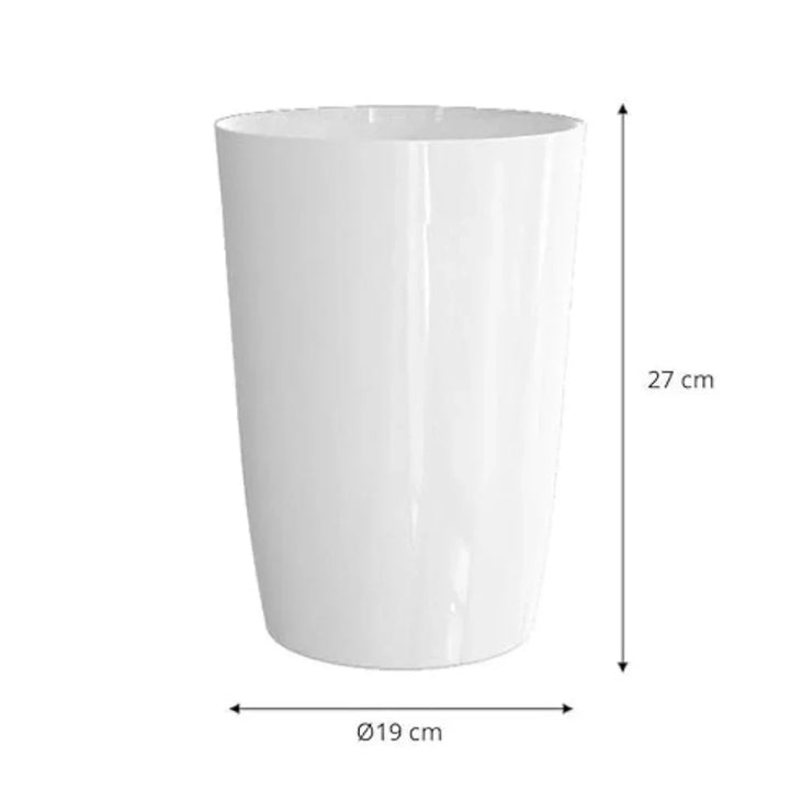 Rounded Plastic Trash Can,6 Liter