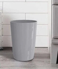 Rounded Plastic Trash Can,6 Liter