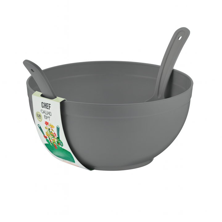 BPA-Free Salad Mixing Bowl with Spoon & Fork – 5.5 Liter