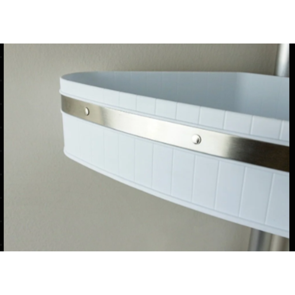 Bathroom Corner Shelves with Aluminum Pole ,3 Tier