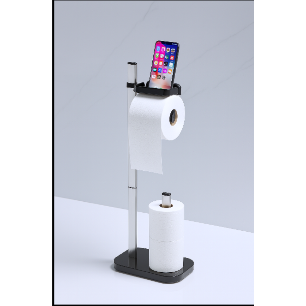 Toilet Roll Holder with Shelf for Mobile