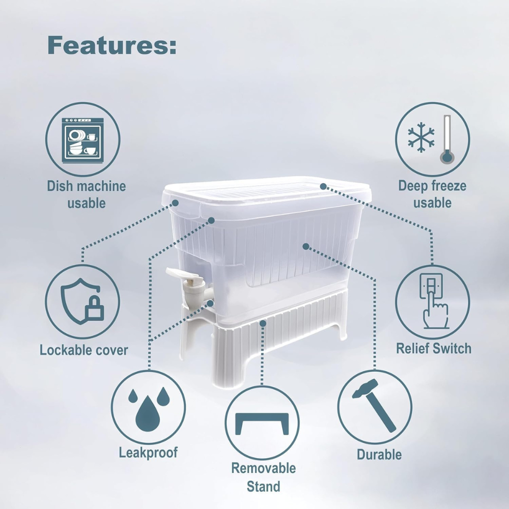 4.5 Liter Juice & Beverage Dispenser – BPA-Free Plastic, Dual-Use Stand