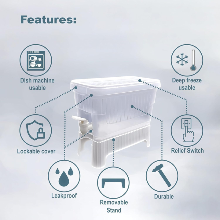 4.5 Liter Juice & Beverage Dispenser – BPA-Free Plastic, Dual-Use Stand