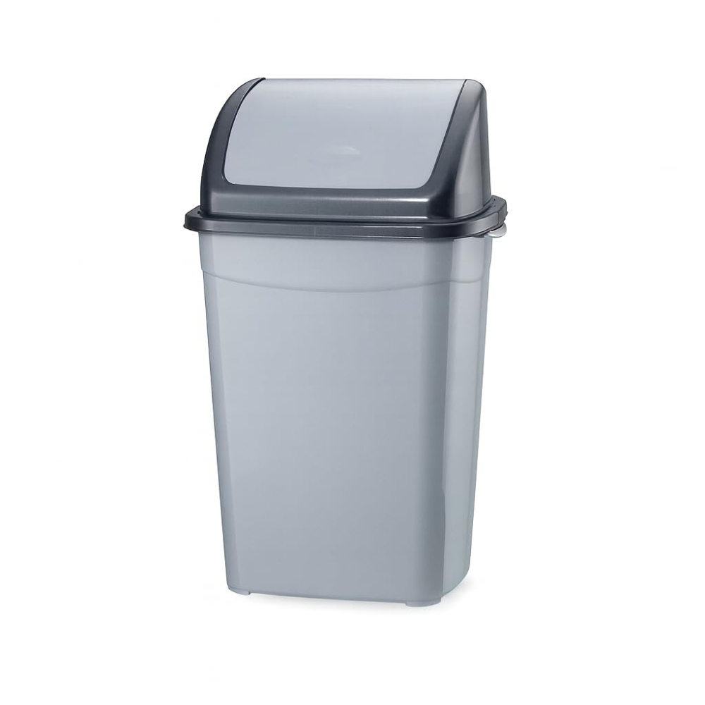 Swing Lid Trash Can, Self-Closing Odor Control – 26 Liter