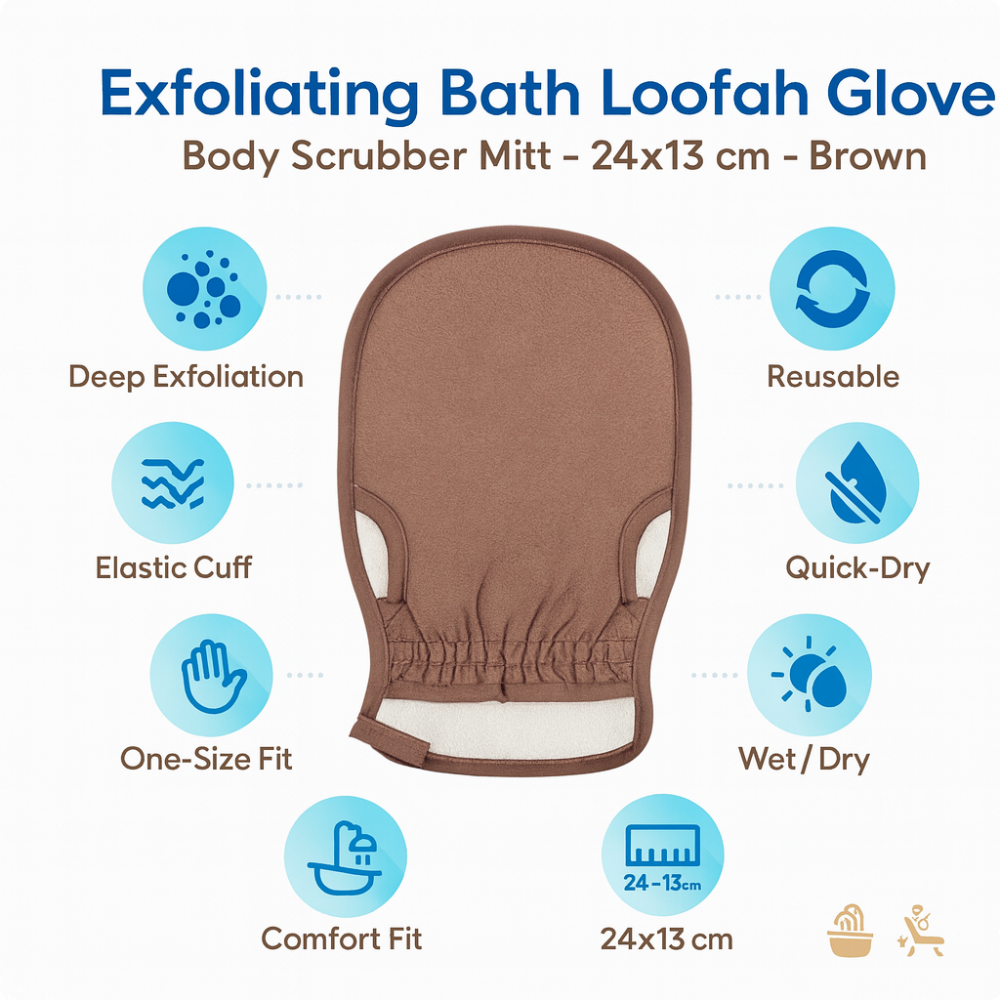 Exfoliating Bath Glove – Reusable Body Scrub Mitt