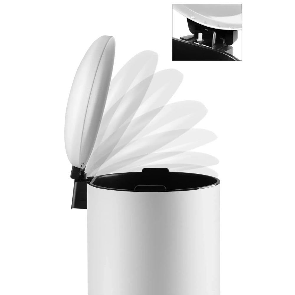 Stainless Steel Pedal Waste Bin – Soft-Close Dome Lid, 30 Liter