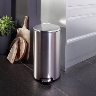Soft Close Trash bin, Stainless Steel- 20 Liter