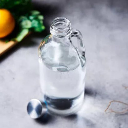 Glass water bottle with handle