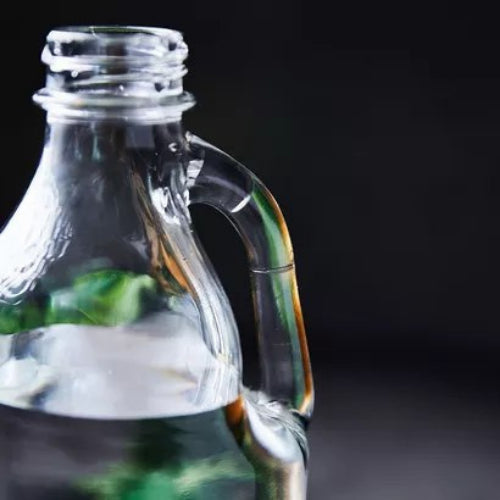 Glass water bottle with handle