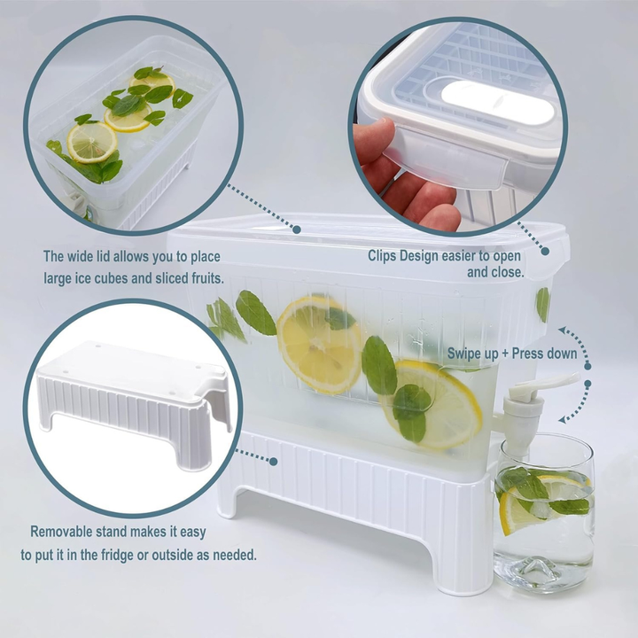 4.5 Liter Juice & Beverage Dispenser – BPA-Free Plastic, Dual-Use Stand