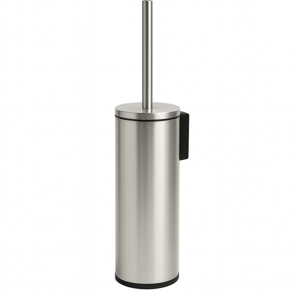 Wall-Mounted Toilet Brush with Holder – Aluminum