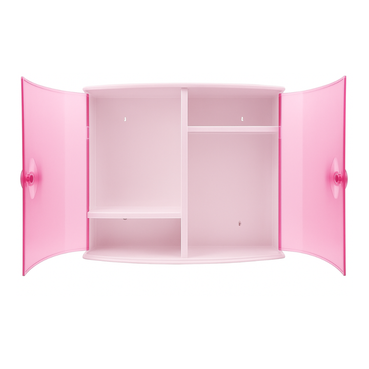 Primanova Plastic Wall Cabinet with 2 Doors & Shelves – 17 D × 38 W × 32 H cm