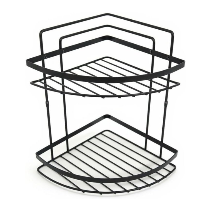 رف حمام زاوية من الفولاذ المقاوم للصدأ، أسود مقاوم للصدأ