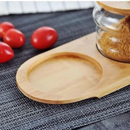 3-Storage Jars with a Wooden Spoon