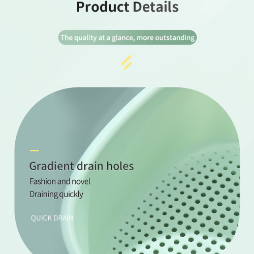 Ecoco Portable Double Layer Clean Drain Basket