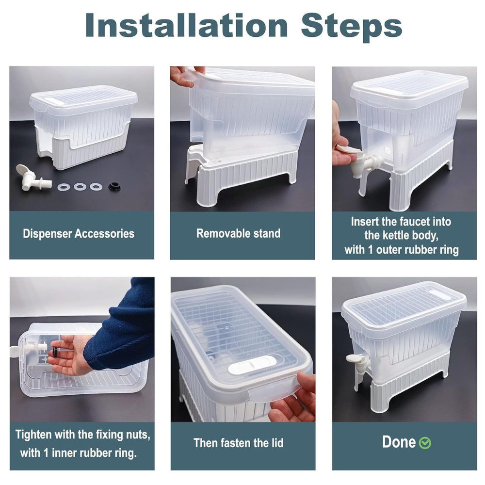 4.5 Liter Juice & Beverage Dispenser – BPA-Free Plastic, Dual-Use Stand