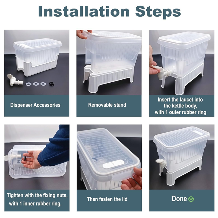 4.5 Liter Juice & Beverage Dispenser – BPA-Free Plastic, Dual-Use Stand