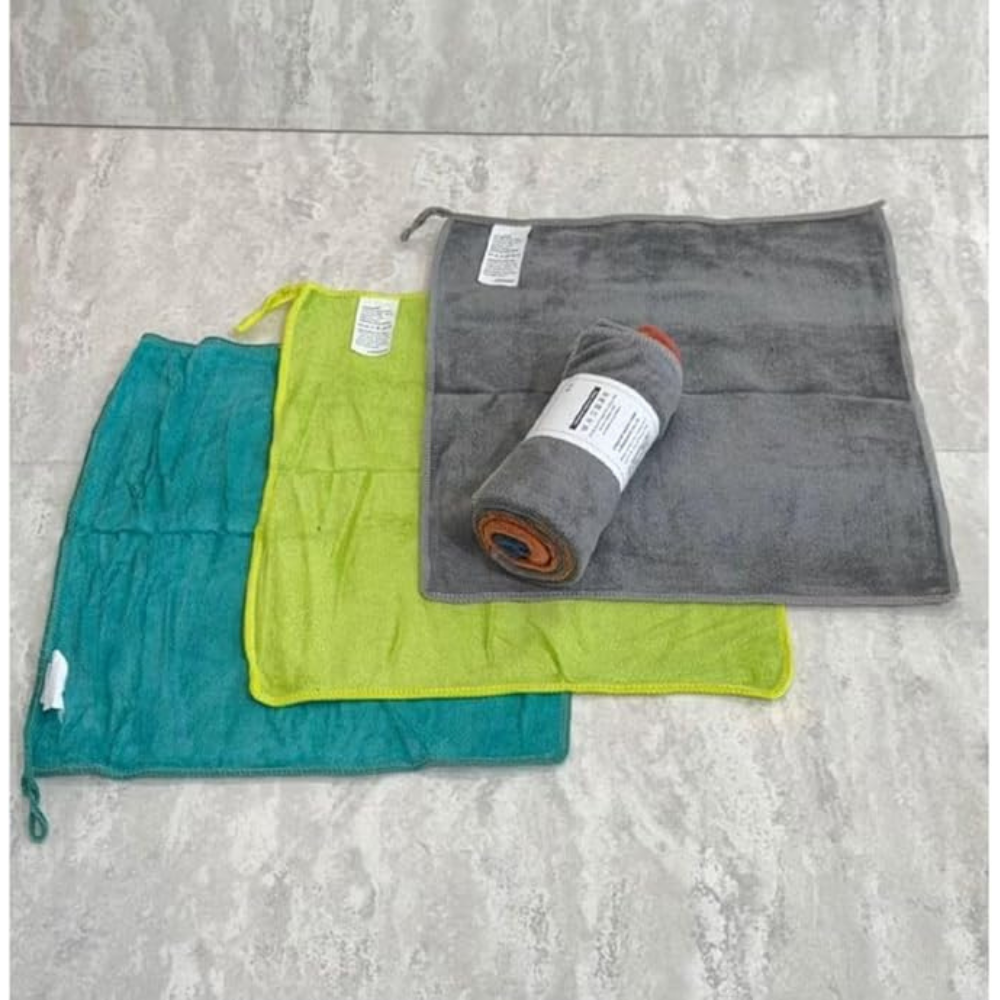 Microfiber Cleaning Towel Set (3 Pcs) – Ultra-Absorbent