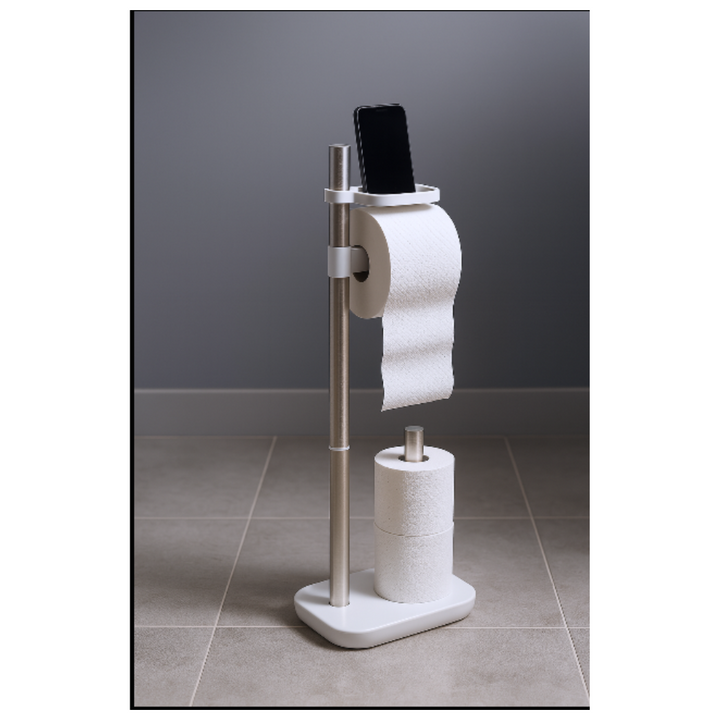 Toilet Roll Holder with Shelf for Mobile