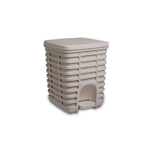 Primanova plastic basket 9 Liters beige front view