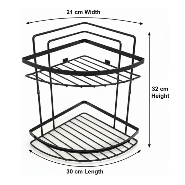 رف حمام زاوية من الفولاذ المقاوم للصدأ، أسود مقاوم للصدأ