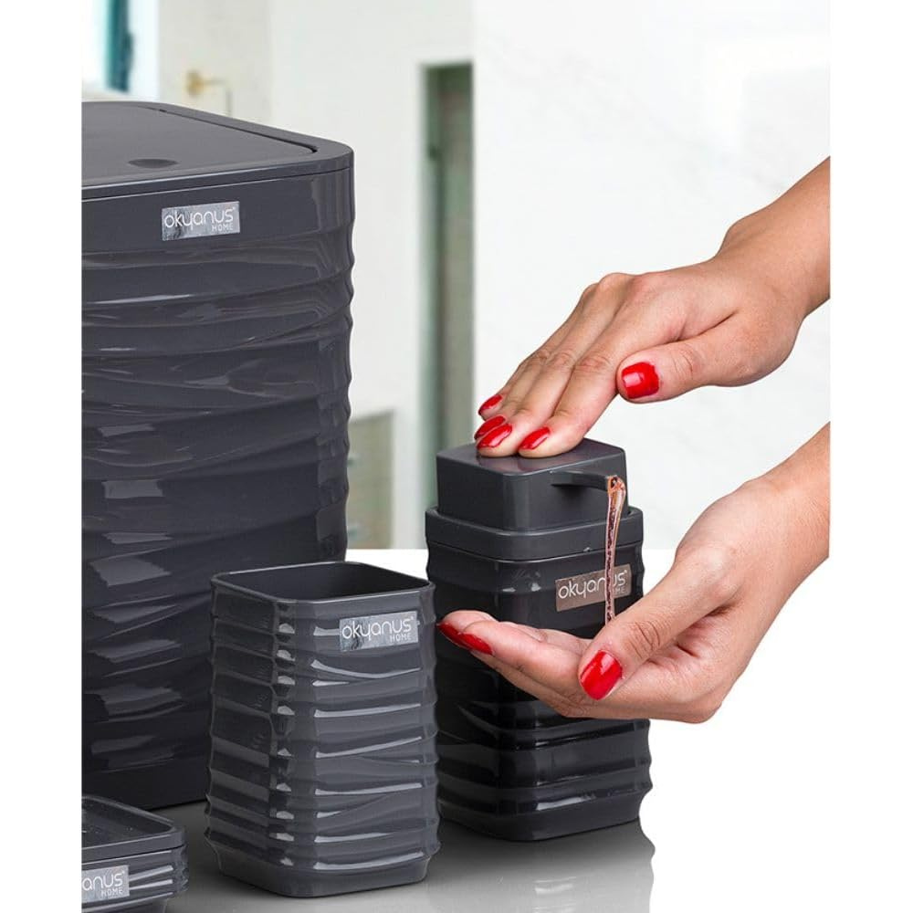 Bathroom Accessories Set 5-Piece – Plastic Frame