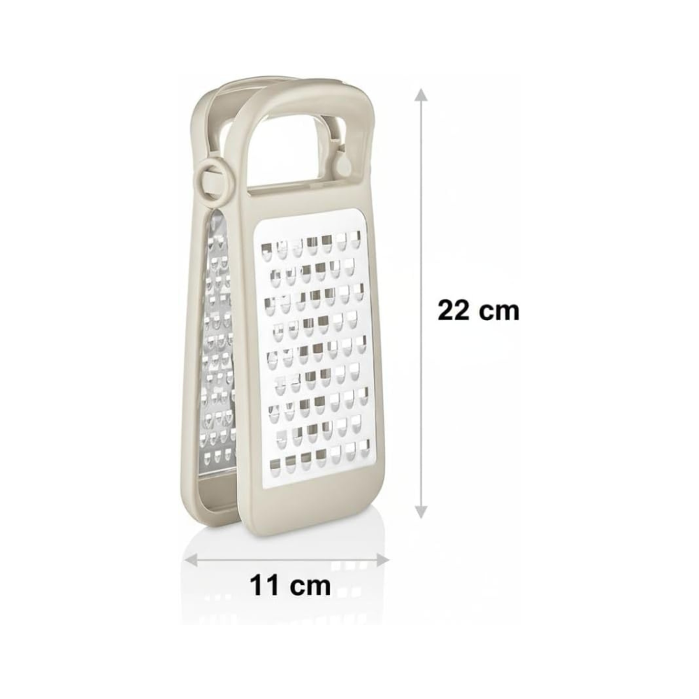 مبشرة جبن وخضراوات قابلة للطي - ستانلس ستيل، مانعة للانزلاق، ثنائية الجوانب