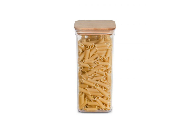 Square storage jar with Bamboo lid