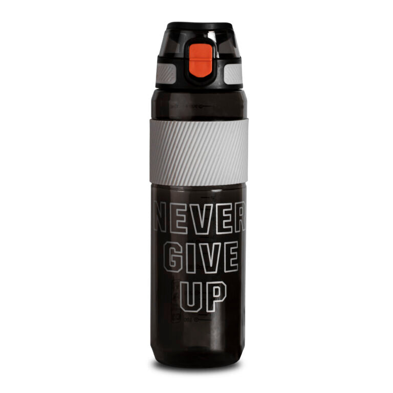 water bottle 1 Liter black front view