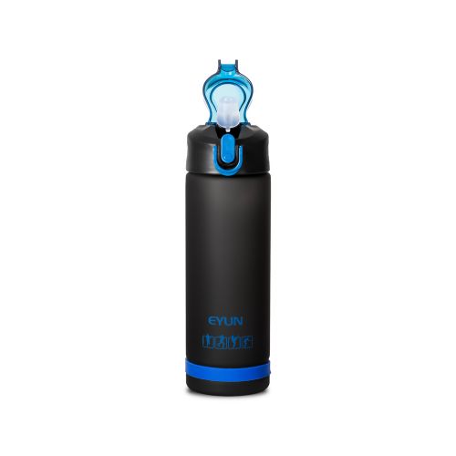 Sports Water Bottle With Straw, Plastic, 750ml, EYUN