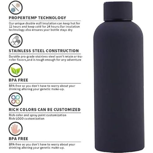 Insulated Water Bottle, Stainless Steel, 500ml