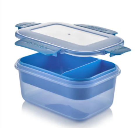 Fresco Lunch Box Blue with Divided Compartments, M design