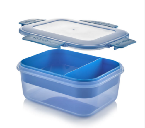 Fresco Lunch Box Blue with Divided Compartments, M design