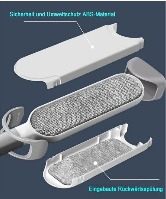 Double-Sided Pet Hair Remover, Reusable Brush.