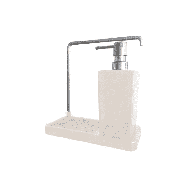 Primanova soap dispenser Acrylic beige front view