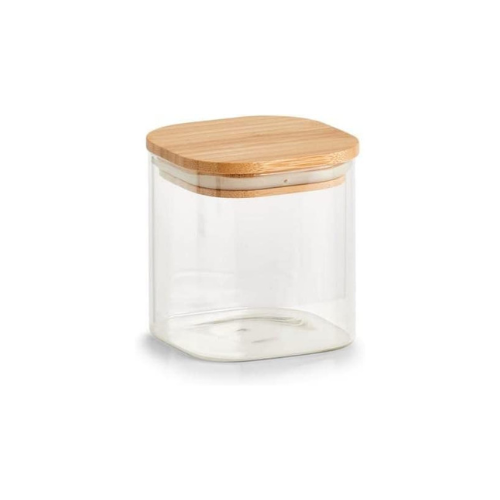 Square storage jar with Bamboo lid