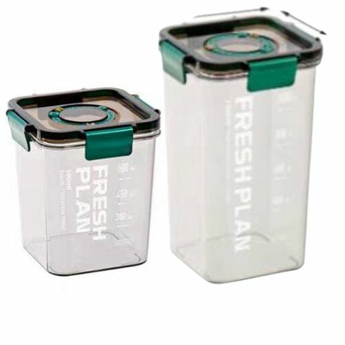Acrylic Set of 2 Food storage Jars