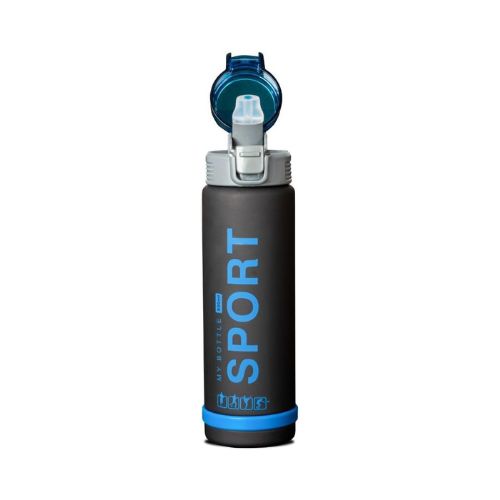 Flosoft water bottle 800 ML blue front view