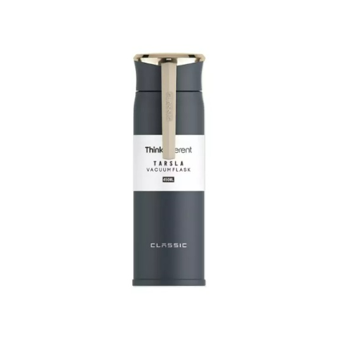 water bottle 450 ml black front view