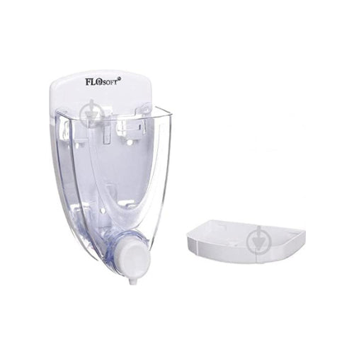 Flosoft Plastic Wall Mount Liquid Soap dispenser, Transparent