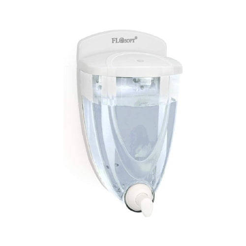 Flosoft Plastic Wall Mount Liquid Soap dispenser, Transparent