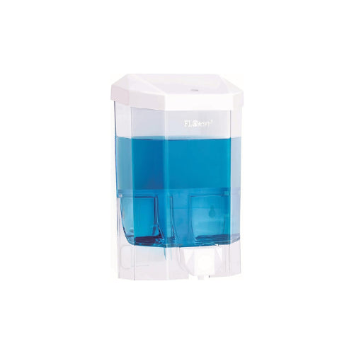 Flosoft Liquid Soap Dispenser- White/Transparent