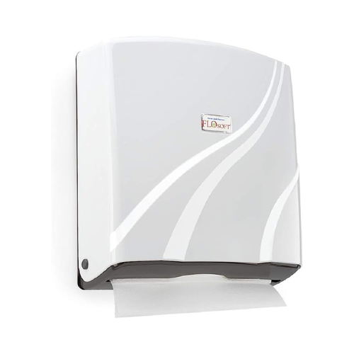 Flosoft tissue dispenser Stainless steel  front view