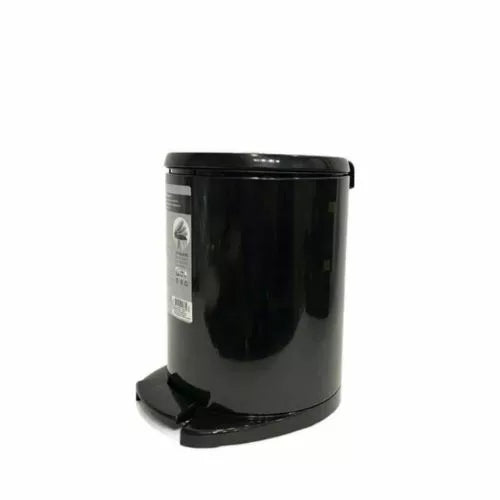 trash can 6 Liters black front view